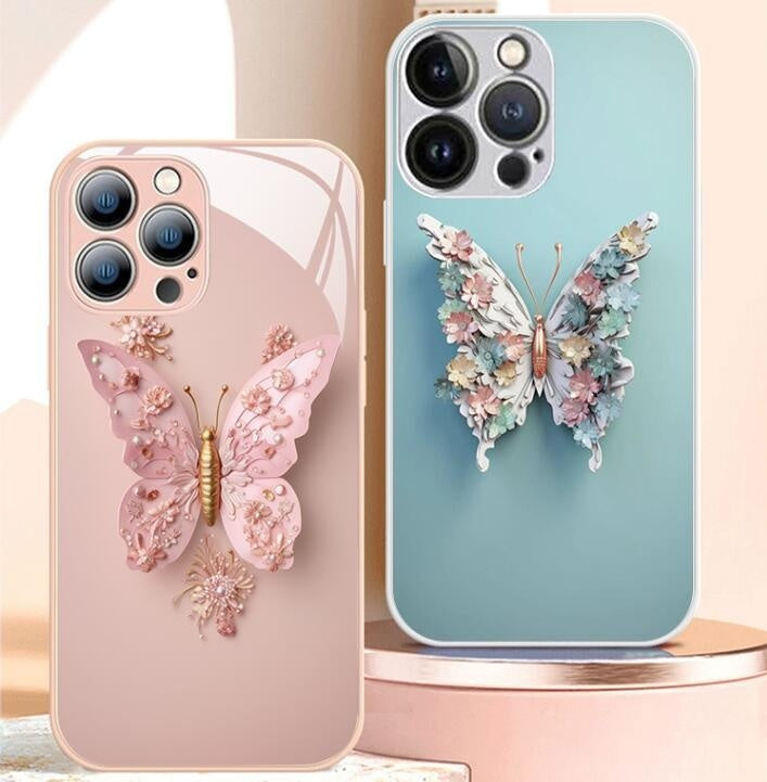 Fairy Butterfly Glass Phone Case - Bellarte Enchanté Fairy Butterfly Glass Phone Case